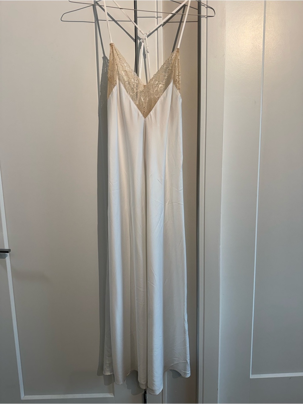 Vintage In Bloom by Jonquil Cream Slip with Gold Lace Accent
